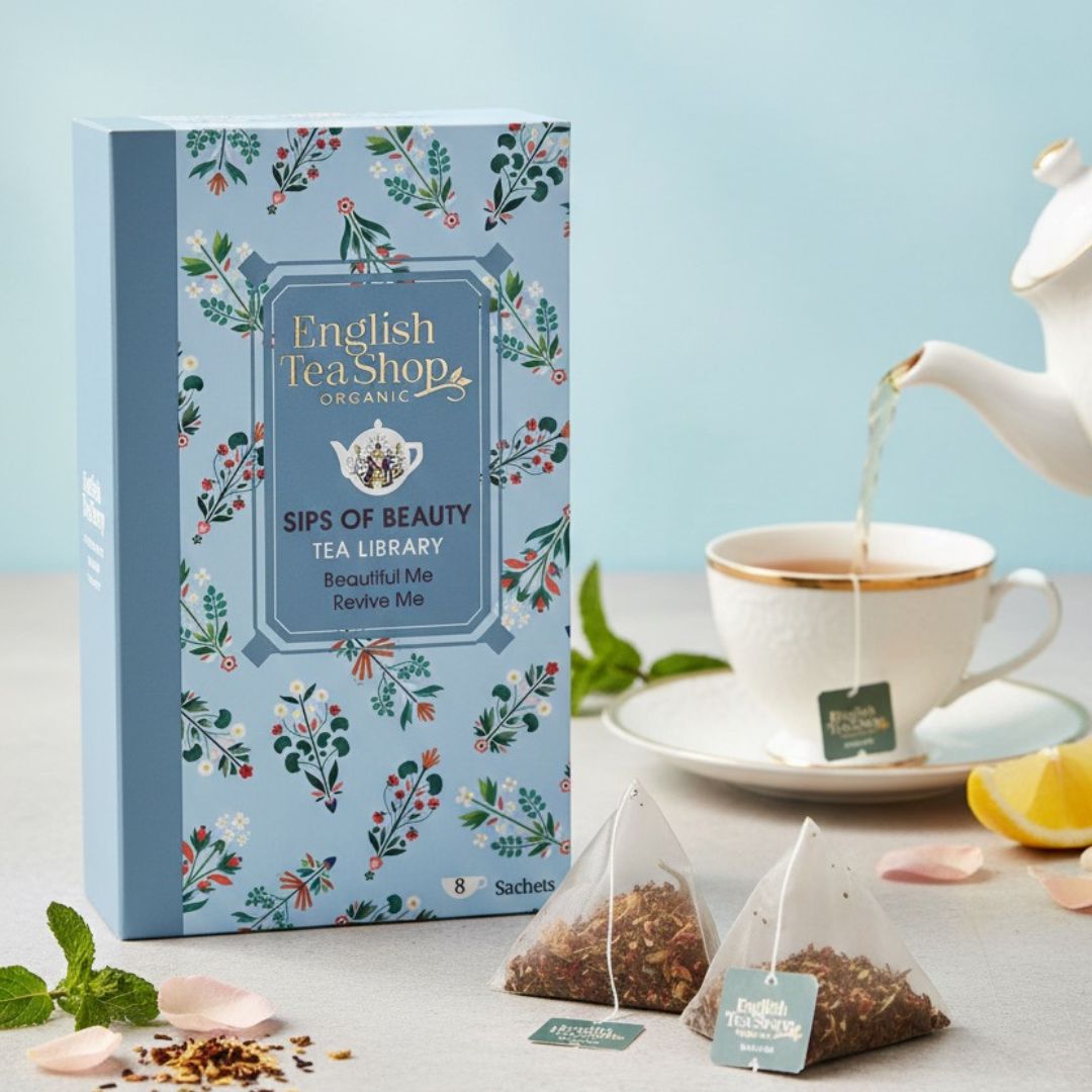 Sips of Beauty Tea Library – Organic Wellness Gift Set | English Tea Shop