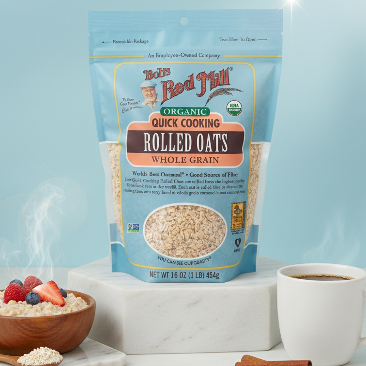 Bob's Red Mill Quick Cooking Rolled Oats - Organic 454g