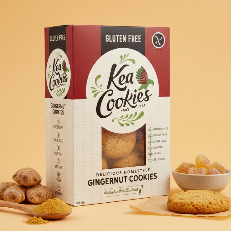 Kea Cookies: Gingernut (Gluten Free) – 250g
