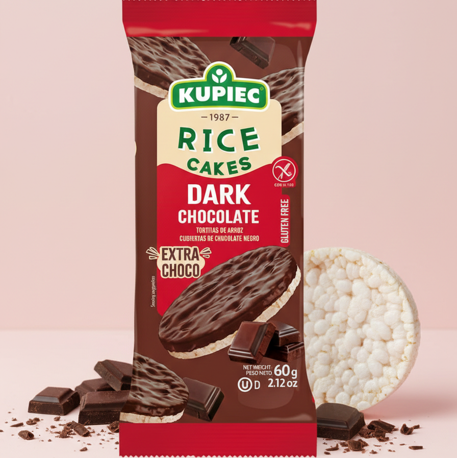 Kupiec Gluten-Free Rice Cakes: Dark Chocolate (60g)