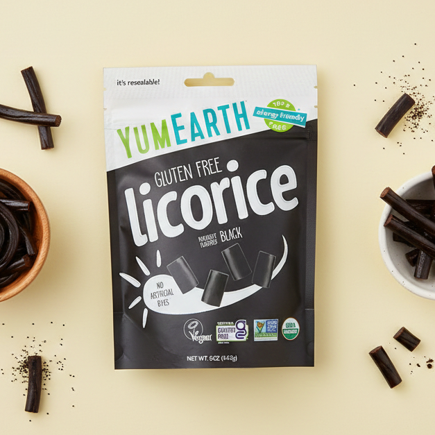 YumEarth Organic Black Licorice (142g)