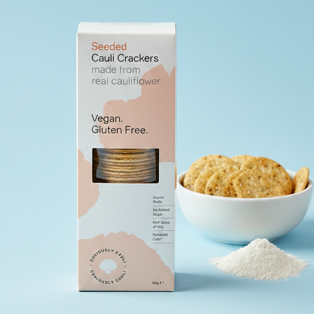Curiously Cauli Crackers - Seeded (80g)