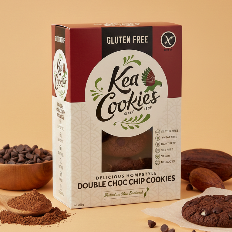 Kea Cookies: Double Choc Chip (Gluten Free) – 250g