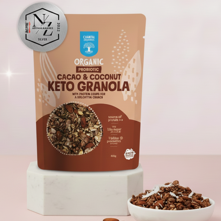 Chantal Organics Probiotic Cacao & Coconut Keto Granola 400g